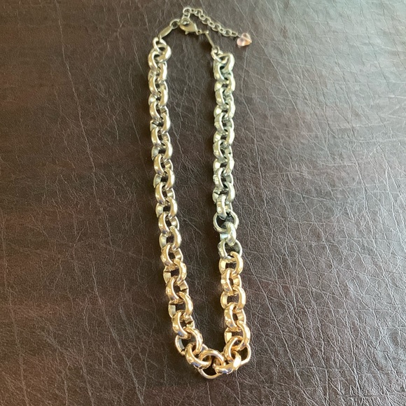 Sabika two tone silver and gold link chain necklace - Picture 1 of 3